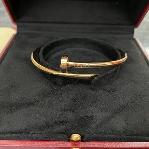 Cartier Juste Un Clou 18k rose gold bangle size 18